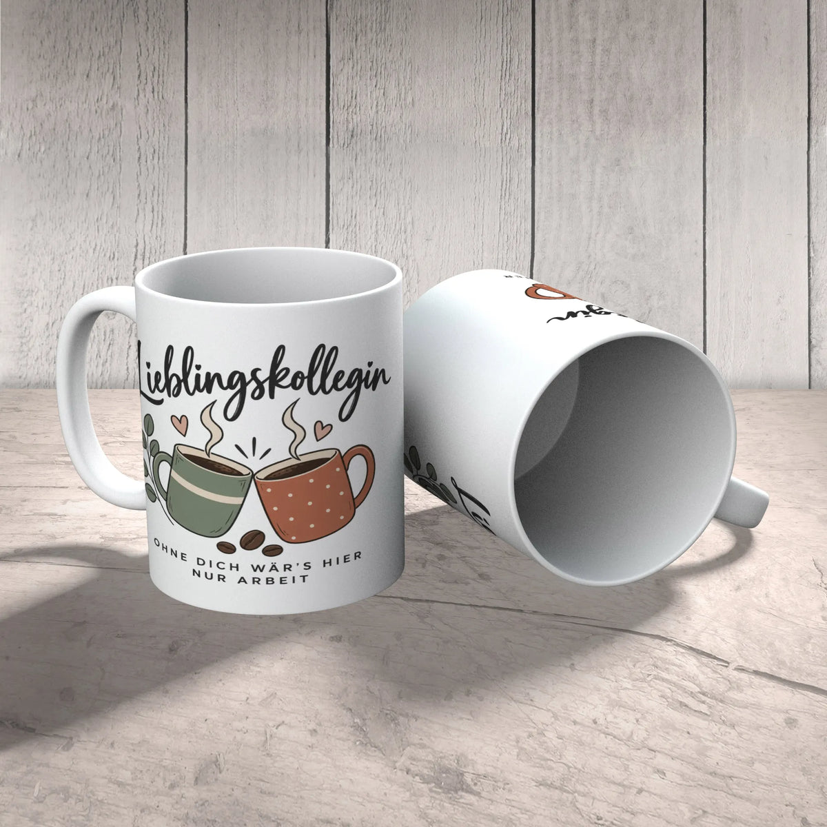 Herzliche Tasse für die Lieblingskollegin mit anstoßenden Tassen|p:2014527|h:662bf4201774df40f1082c9e047b68f5