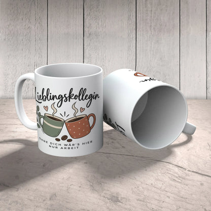 Herzliche Tasse für die Lieblingskollegin mit anstoßenden Tassen|p:2014527|h:662bf4201774df40f1082c9e047b68f5