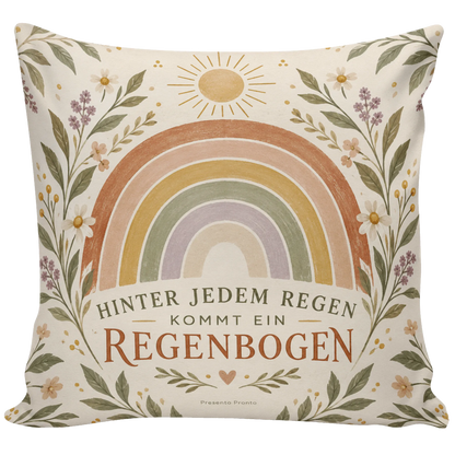 Mutmachendes Dekokissen mit Regenbogen für Freundinnen|p:2014533|h:c5e337e7316e90126c2c520e06a290c4