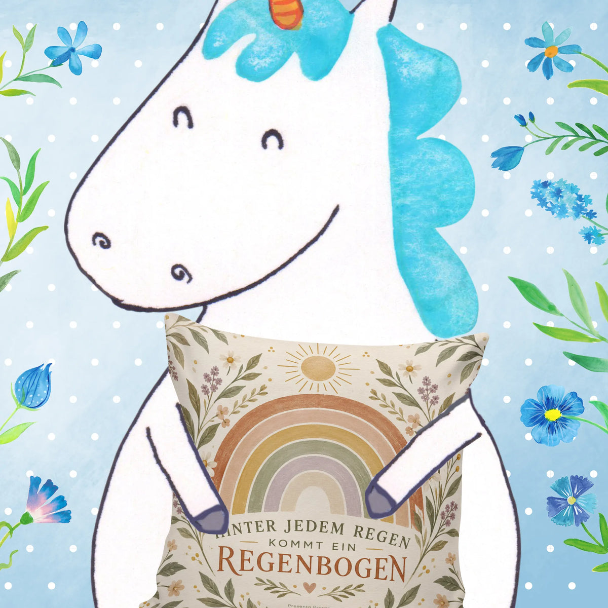 Mutmachendes Dekokissen mit Regenbogen für Freundinnen|p:2014533|h:cbee00d474605710de2b05fe68275e43