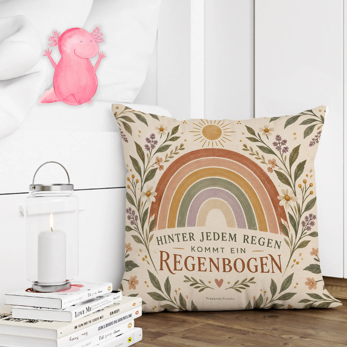 Mutmachendes Dekokissen mit Regenbogen für Freundinnen|p:2014533|h:8b7997099d3f618915e6fc68072649c7