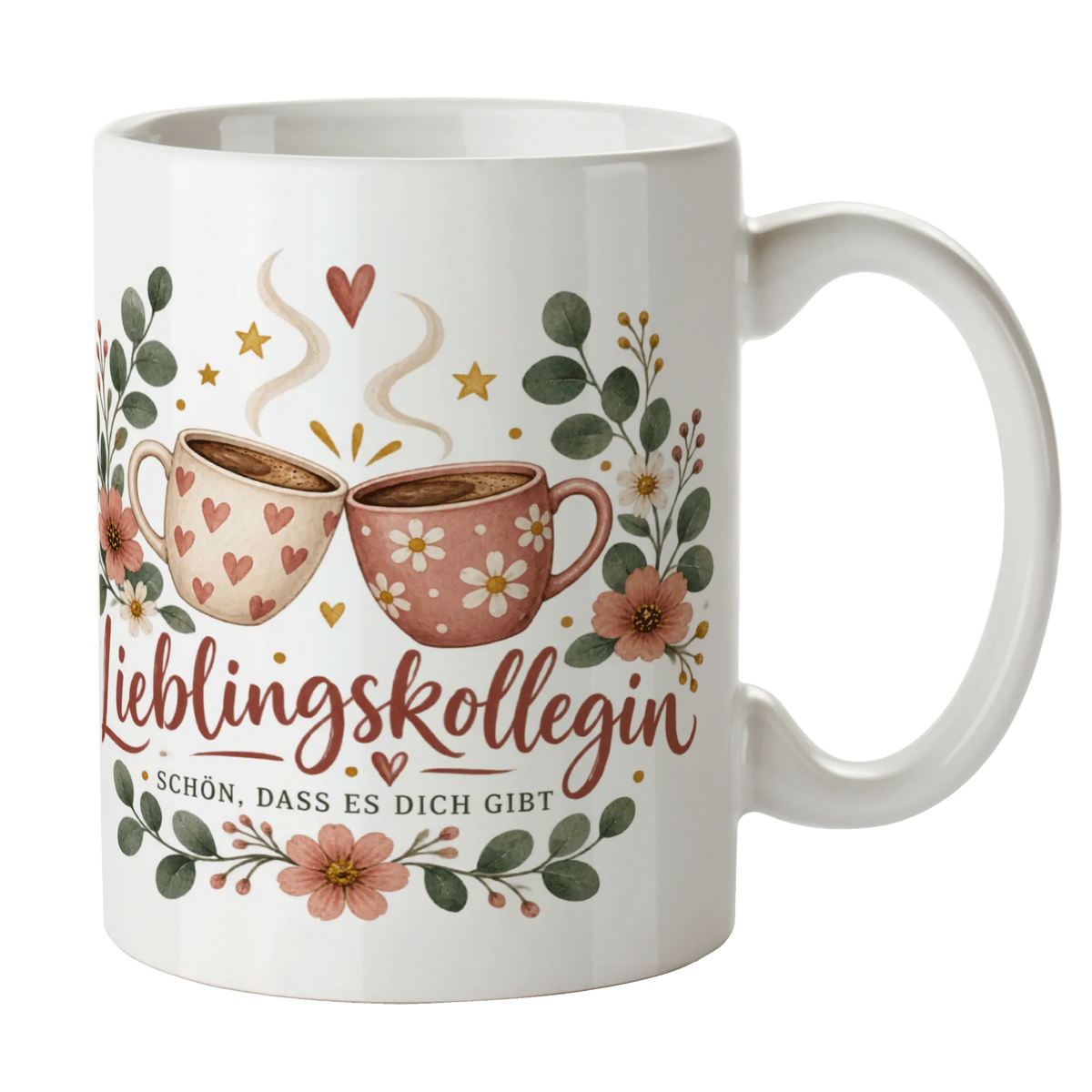 Herzliche Tasse für die Lieblingskollegin mit Blumenkranz|p:2014535|h:84cf113c9c2d651848f9d89dc19274eb