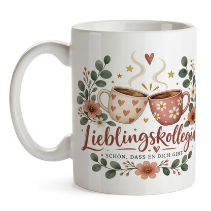 Herzliche Tasse für die Lieblingskollegin mit Blumenkranz|p:2014535|h:ed66b1d8c93a90f25977360d2e40ab69