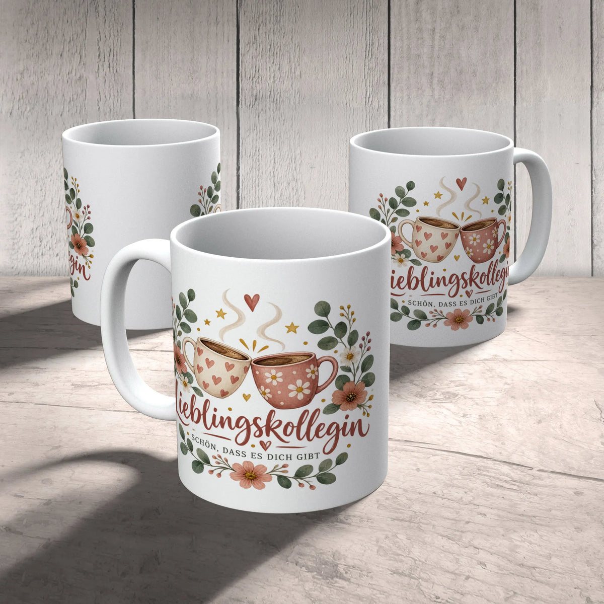 Herzliche Tasse für die Lieblingskollegin mit Blumenkranz|p:2014535|h:17fe8eabf6386bcc746e23f5014017e0