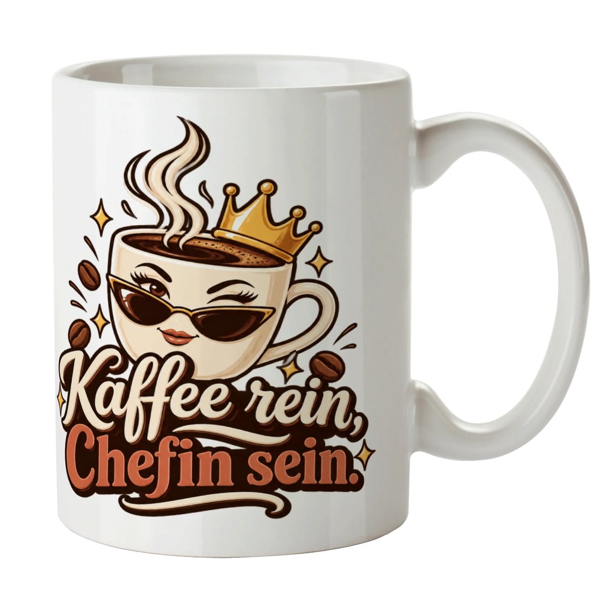 Lustige Kaffeetasse für Chefin mit Krone|p:2014539|h:c7237acc2f99f22036d3282f3bdde8cd