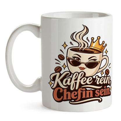 Lustige Kaffeetasse für Chefin mit Krone|p:2014539|h:c2875da435b8f94b8b2fb5b6181f46c4