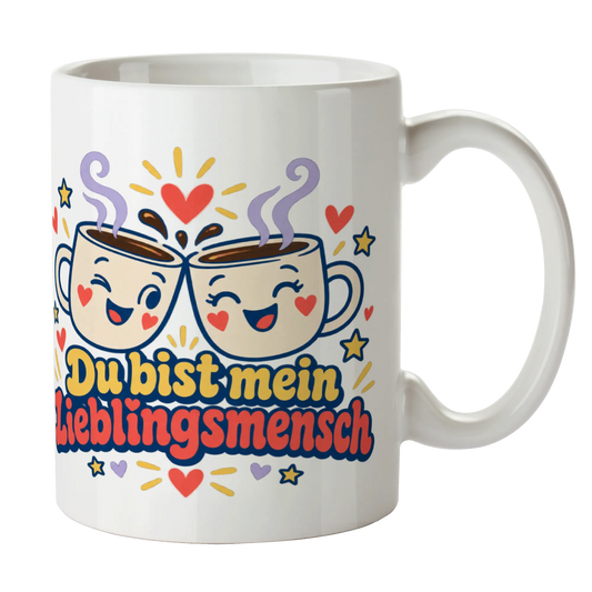 Liebevolle Kaffeetasse für den Lieblingsmenschen mit zwei Tassen|p:2014541|h:92ebc4b69b220469de6000b537679217