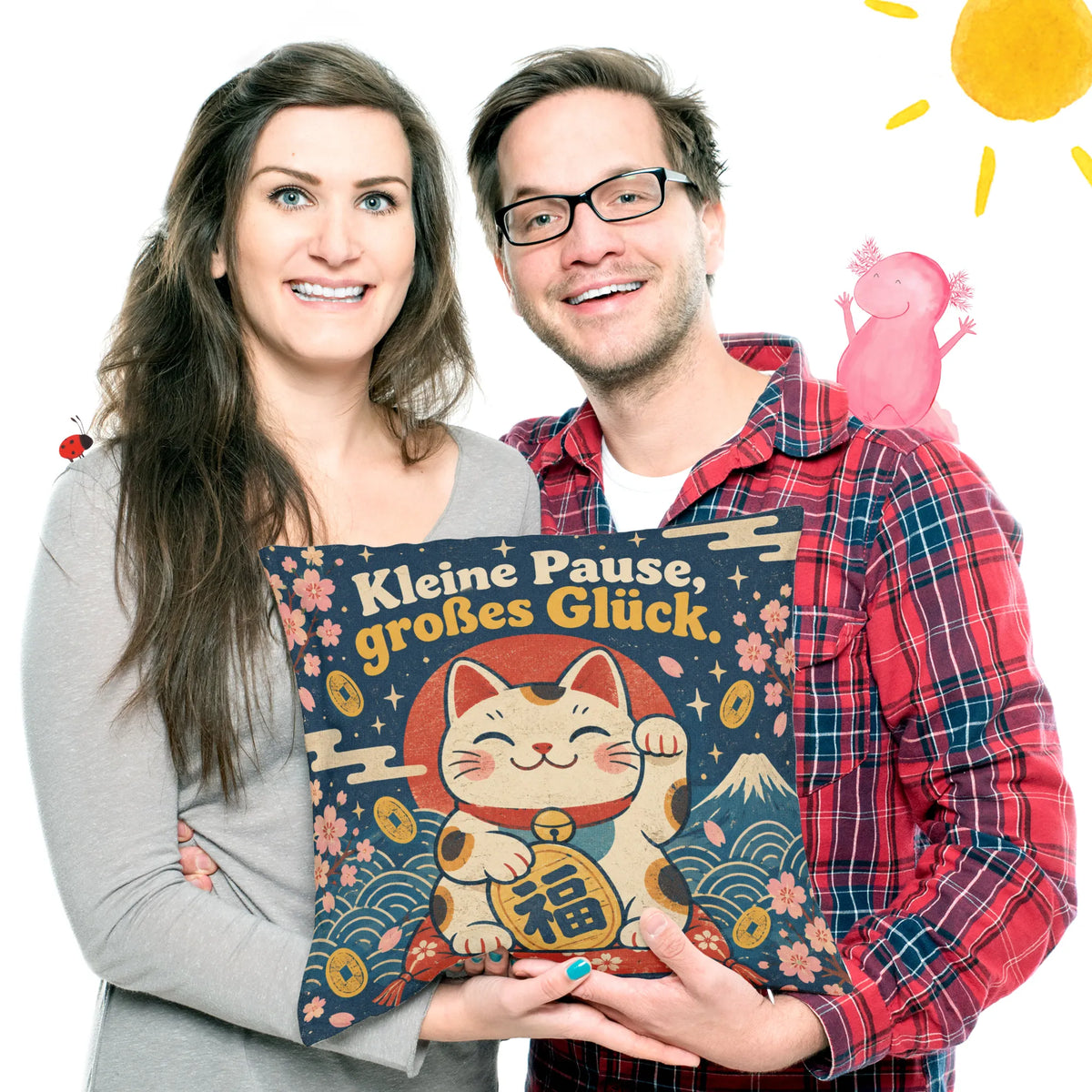Gemütliches Kissen für Japanfans mit Maneki-neko-Katze|p:2014542|h:585bdf53f9b08489c2db0ad4aa9865ee