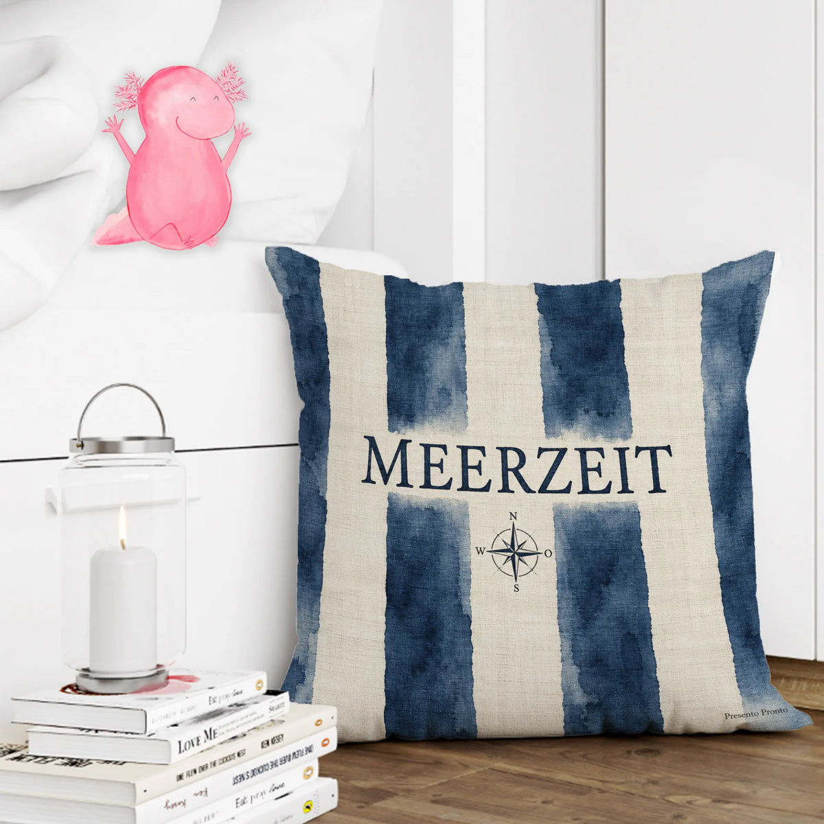 Maritimes gestreiftes Dekokissen für Meeresfans mit Kompassrose|p:2014543|h:015daba46b096803c18cbd4c9bc4c1b2