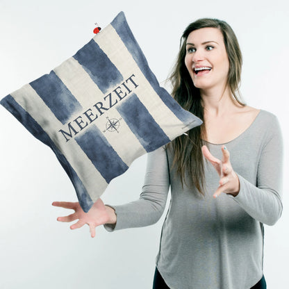 Maritimes gestreiftes Dekokissen für Meeresfans mit Kompassrose|p:2014543|h:78bbeb1fa8faa274ac984d62a8db854e