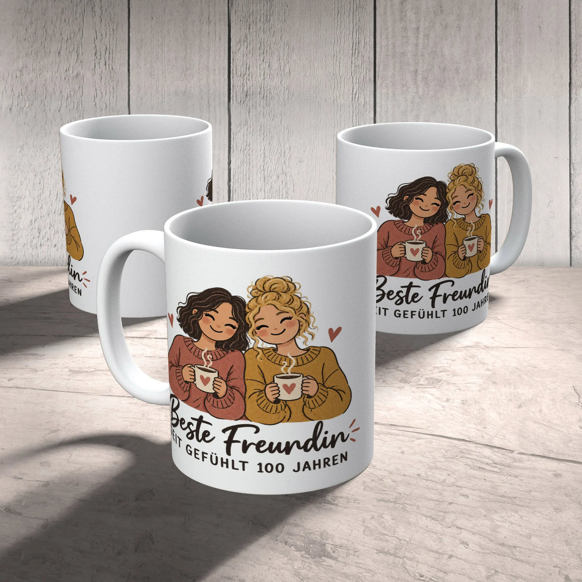 Lustige Tasse für die Freundin mit zwei Freundinnen|p:2014544|h:e07521458568155acdbdd04ea6d2cfa1