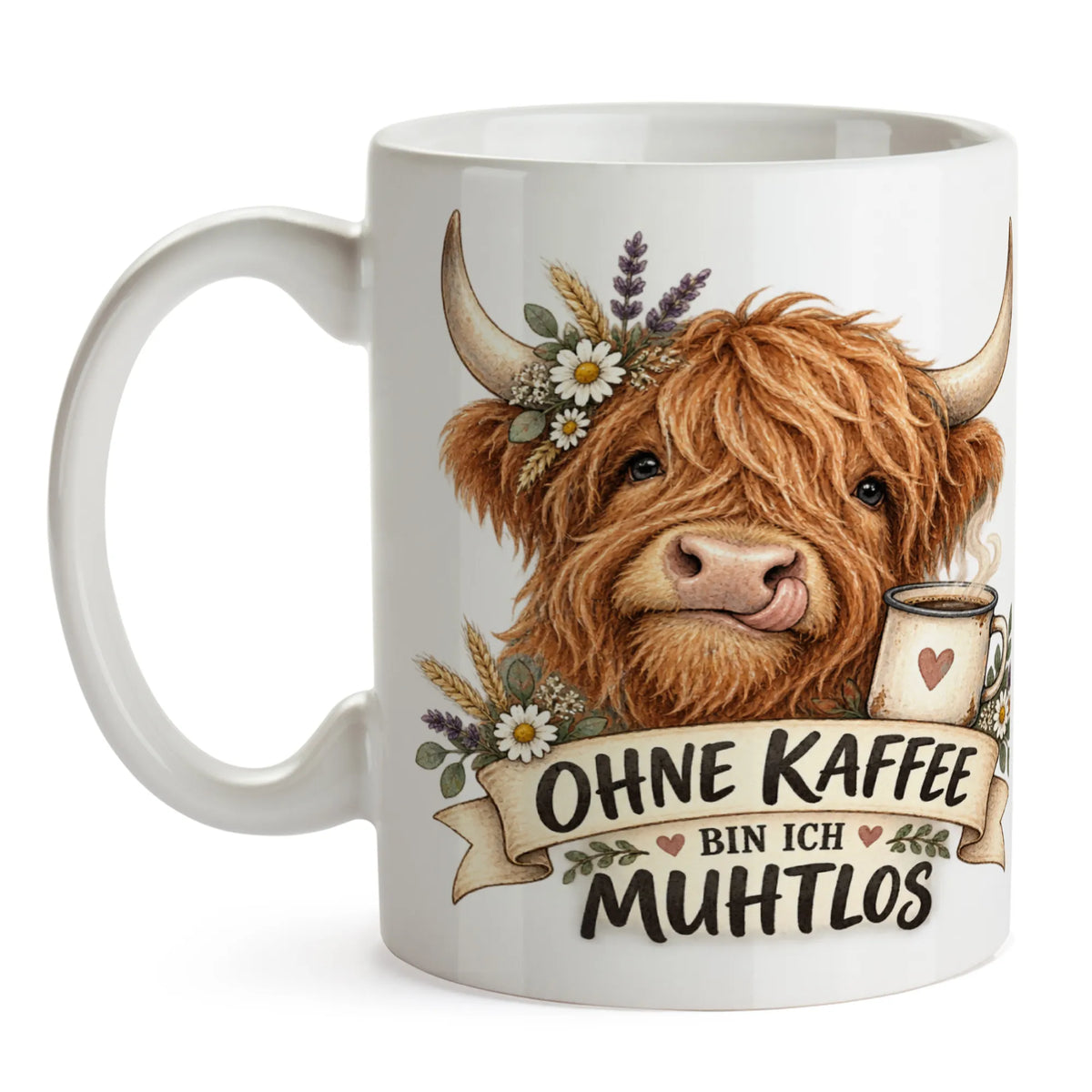 Lustige Kuh Tasse mit Highland-Cow für Kaffeefans|p:2014546|h:e84020971d02e10f4da198b3ddb01505