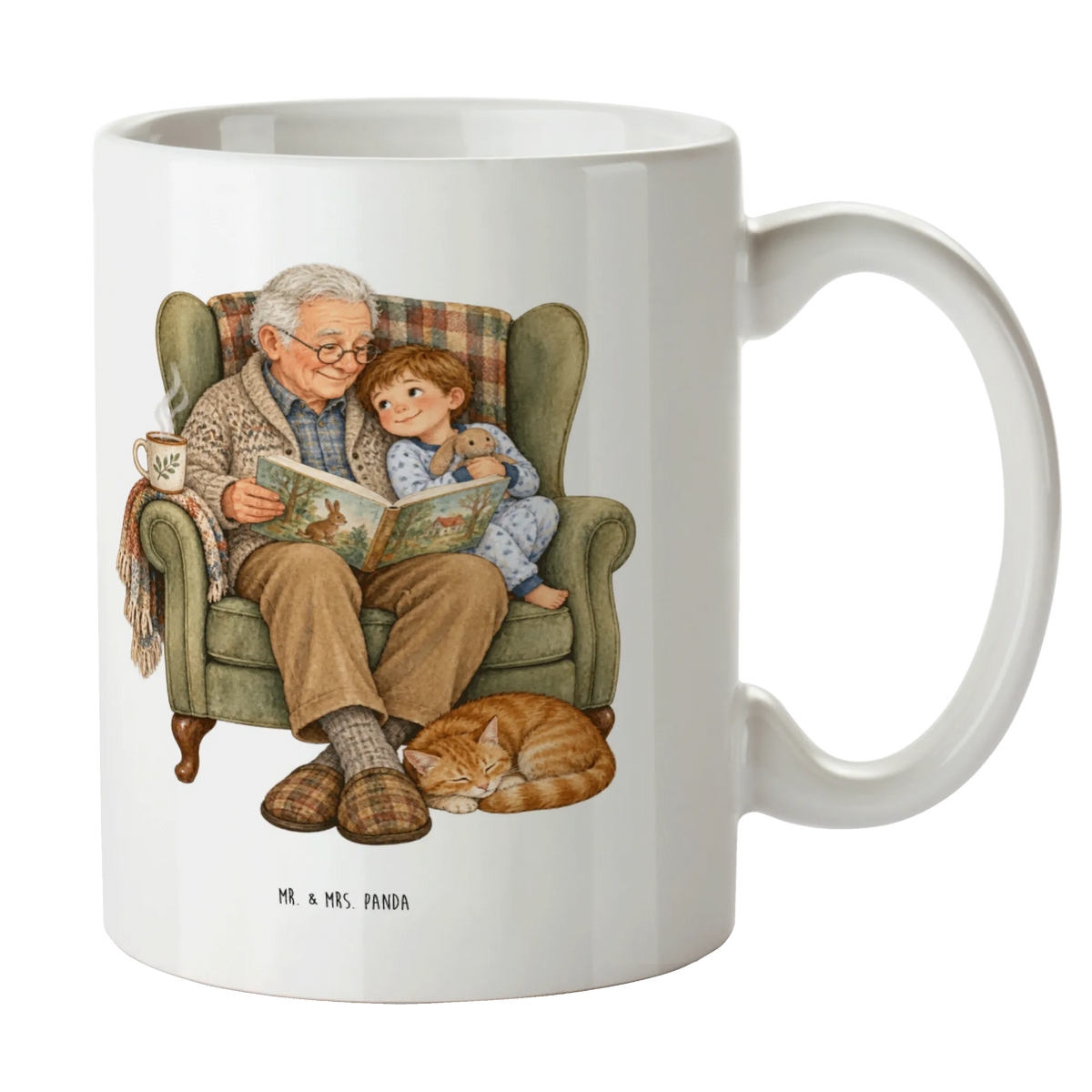 Liebevolle Kaffeetasse für Opa mit Großvater im Sessel|p:2014549|h:1dc0ce5fba35ee93ce2ddc621dd10025
