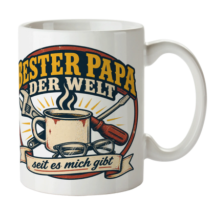 Lustige Tasse für Papa mit Werkstatt-Badge|p:2014550|h:9939aec3335f095a706387b7fdf899b5
