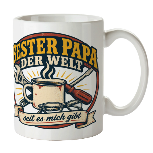 Lustige Tasse für Papa mit Werkstatt-Badge|p:2014550|h:9939aec3335f095a706387b7fdf899b5
