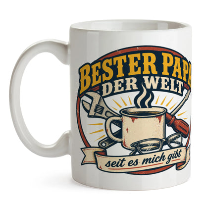 Lustige Tasse für Papa mit Werkstatt-Badge|p:2014550|h:284dcf48c3349c9c49576f64293c902c