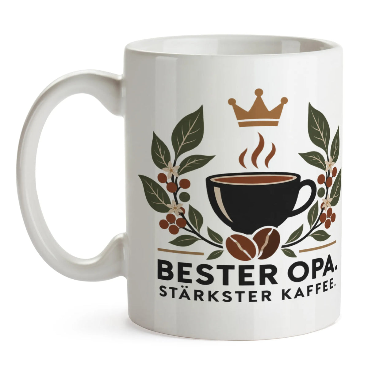 Starke Kaffeetasse für Opa mit Kaffeebohnen und Krone|p:2014552|h:ee7606719088ce327013d5e752bc6dcb