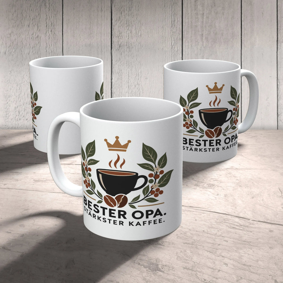Starke Kaffeetasse für Opa mit Kaffeebohnen und Krone|p:2014552|h:e553f1d03703309ba45a488d0c03cfd8