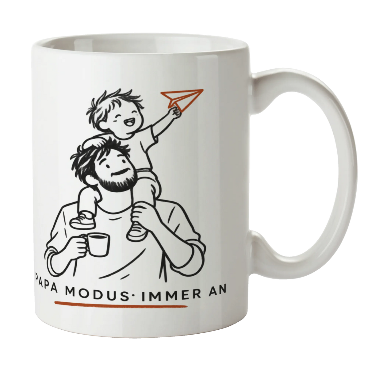 Lustige Tasse für Papa mit Kind auf den Schultern|p:2014554|h:a82d7a5a1287cff0b23567f4f845e928