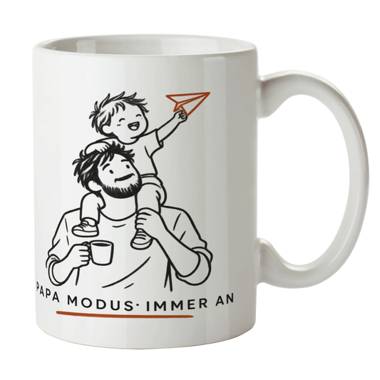 Lustige Tasse für Papa mit Kind auf den Schultern|p:2014554|h:a82d7a5a1287cff0b23567f4f845e928