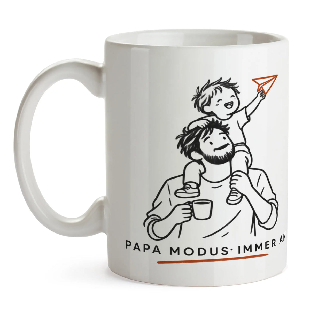 Lustige Tasse für Papa mit Kind auf den Schultern|p:2014554|h:8380ea9b6549366e25a6ff01ab2980a4
