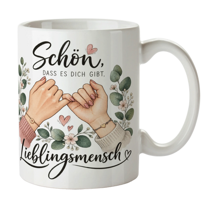 Herzliche Tasse für die Freundin mit Finger-Versprechen|p:2014555|h:b4c10ead9c7d982e40cb82518aa2a1f5