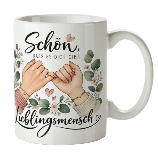 Herzliche Tasse für die Freundin mit Finger-Versprechen|p:2014555|h:b4c10ead9c7d982e40cb82518aa2a1f5