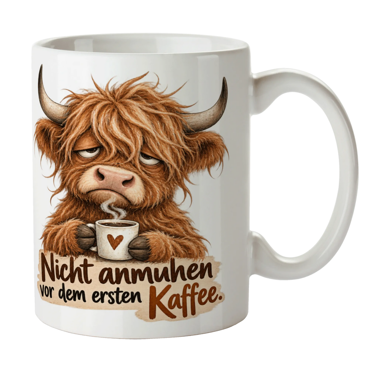 Lustige Kuh-Tasse für Morgenmuffel mit Kaffee|p:2014557|h:308c1bed179fcc8c084cab2305e9a069