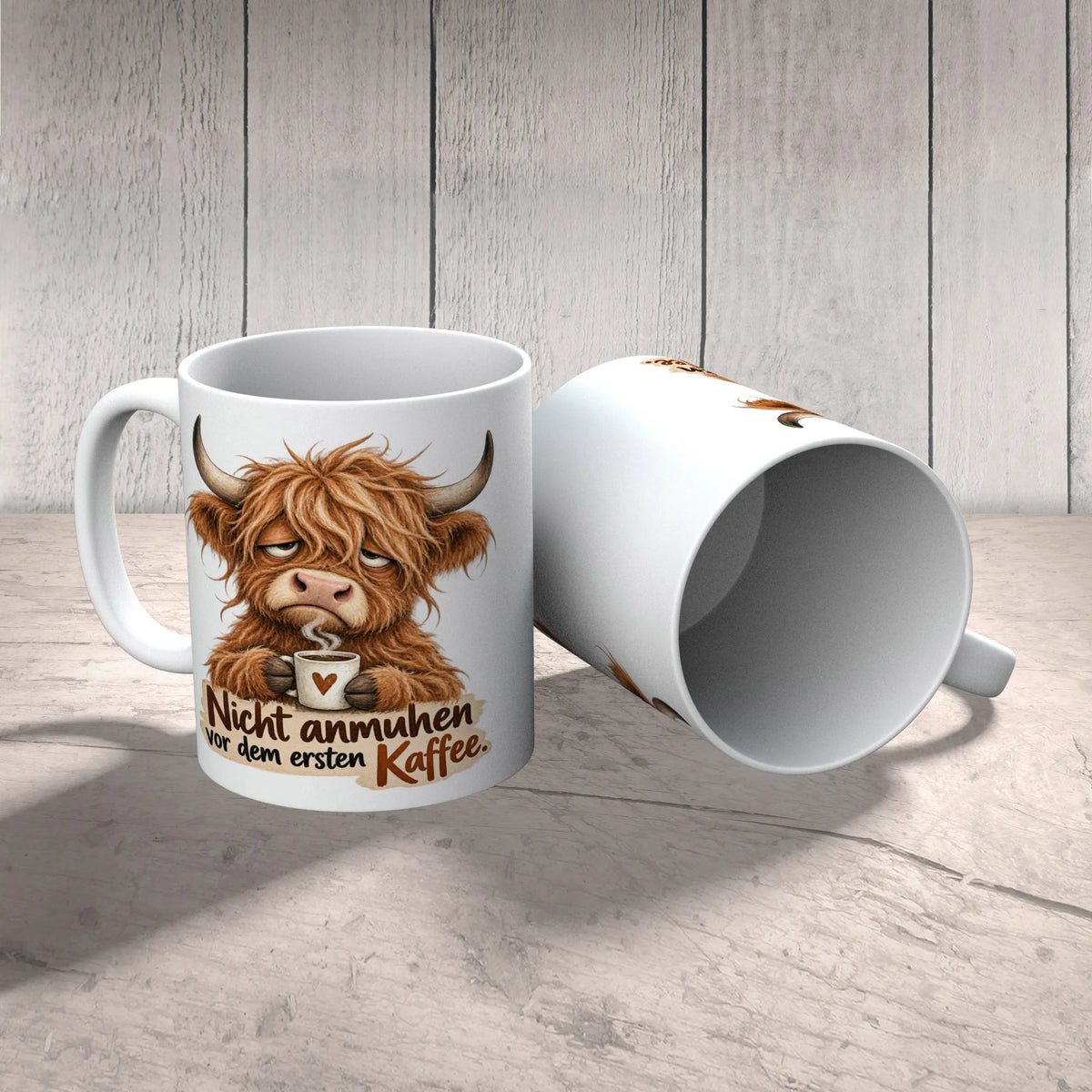 Lustige Kuh-Tasse für Morgenmuffel mit Kaffee|p:2014557|h:9b4133f18a82c3b0b763d5c8f8f3f455