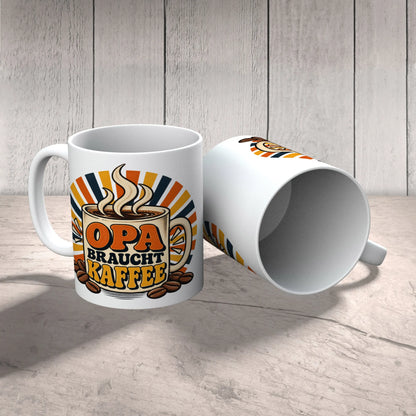 Lustige Kaffeetasse für Opa mit Kaffeebohnen|p:2014558|h:6d5ad359eab061394a2844ab95c74912