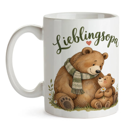 Liebevolle Kaffeetasse für Opa mit Bär und Bärenkind|p:2014567|h:b2795001c48e19ba6781d6b6b9346606