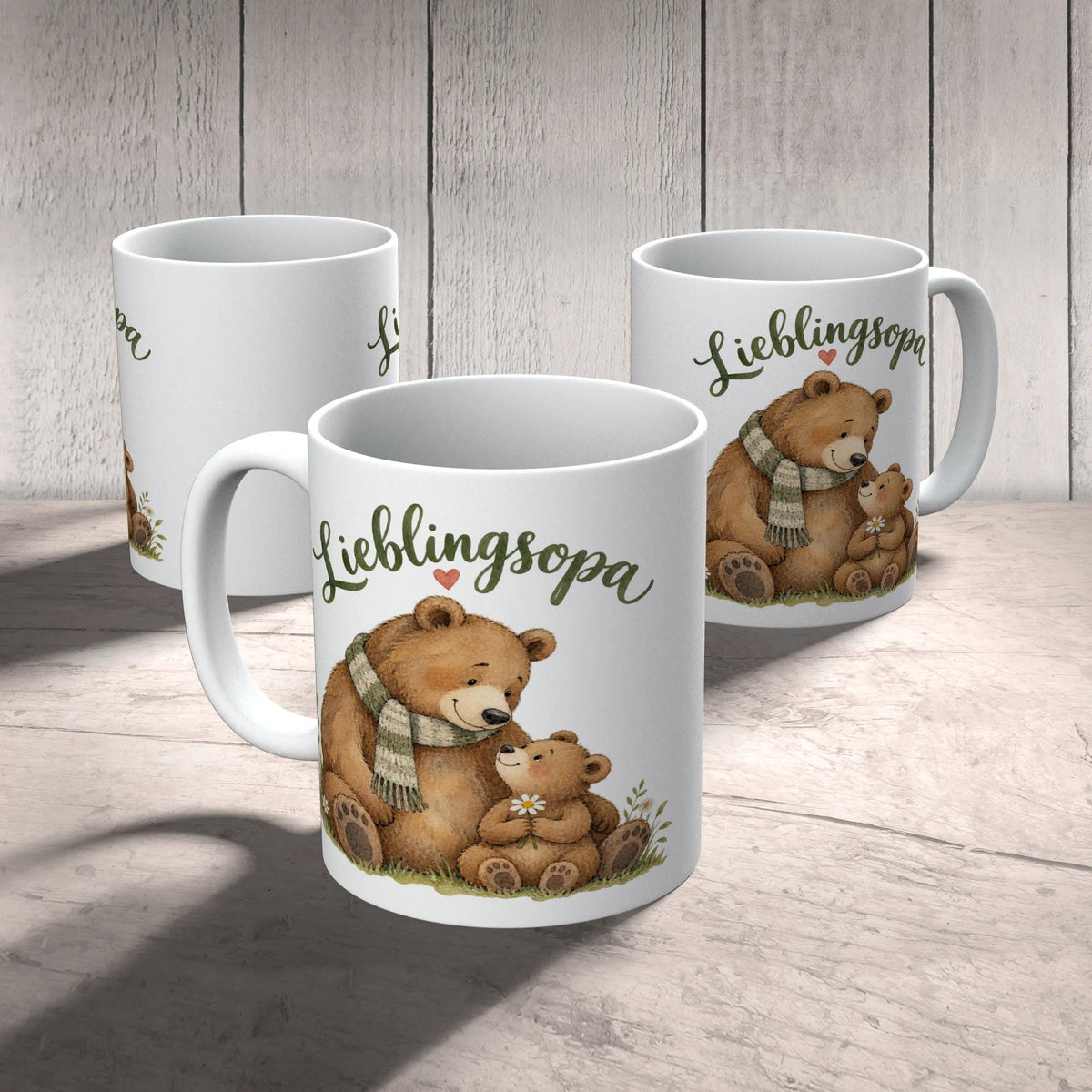 Liebevolle Kaffeetasse für Opa mit Bär und Bärenkind|p:2014567|h:b334554841c623d31d4c86b3df20405b