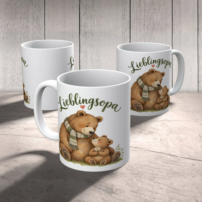 Liebevolle Kaffeetasse für Opa mit Bär und Bärenkind|p:2014567|h:b334554841c623d31d4c86b3df20405b