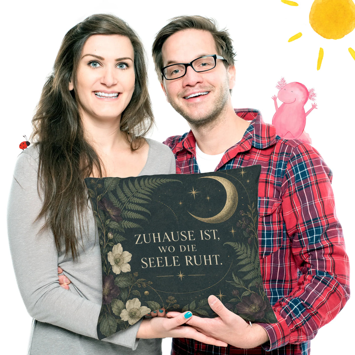 Elegantes Ästhetisches Kissen für Zuhause mit Mondsichel|p:2014574|h:d99c5d10937f789b184d55a1f86545c2