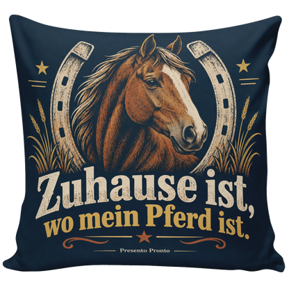 Rustikales Kissen für Pferdefans mit Pferdekopf und Hufeisen|p:2014575|h:db1ebd74643b07b983ba6b5aed7702ed