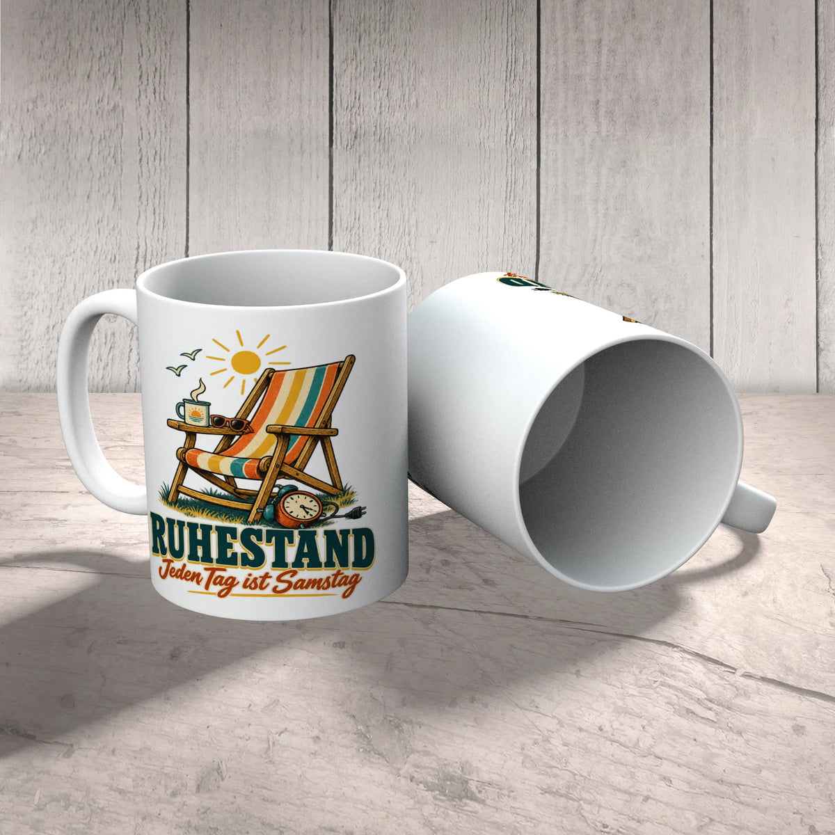 Lustige Tasse zum Ruhestand mit Liegestuhl|p:2014579|h:64d9dd0c92f9deb648990e8064bb8bdf