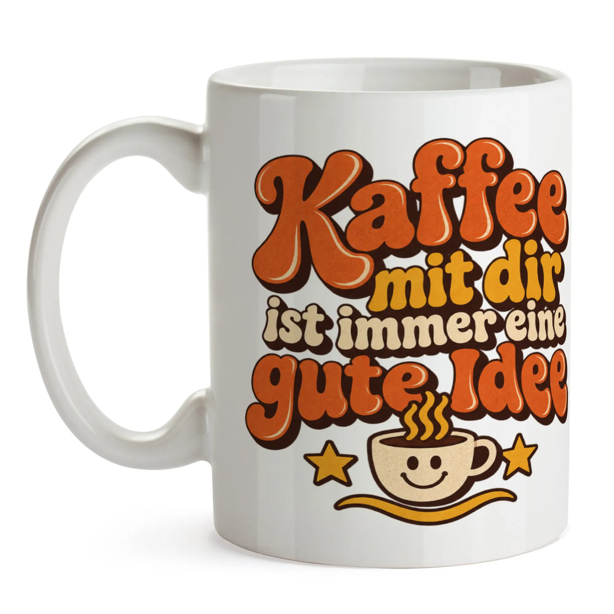 Herzliche Kaffeetasse für die beste Freundin mit Smiley und Sternen|p:2014581|h:adf2d95698f7a31e711854598f4ef590