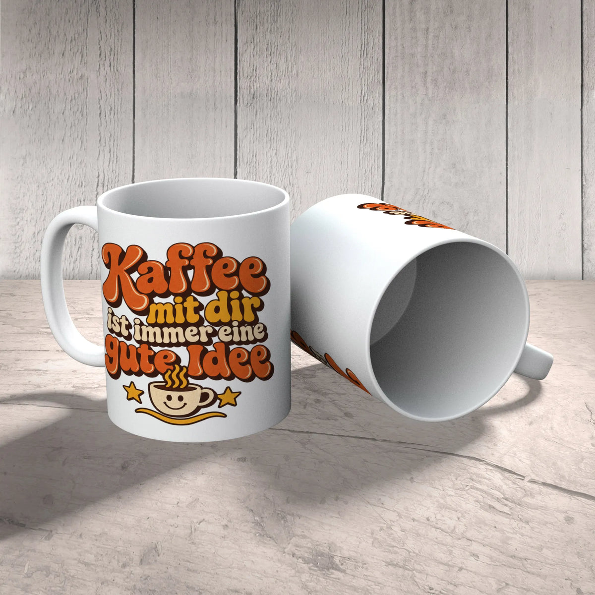 Herzliche Kaffeetasse für die beste Freundin mit Smiley und Sternen|p:2014581|h:67806f26f2ffd0514716290878debe2e