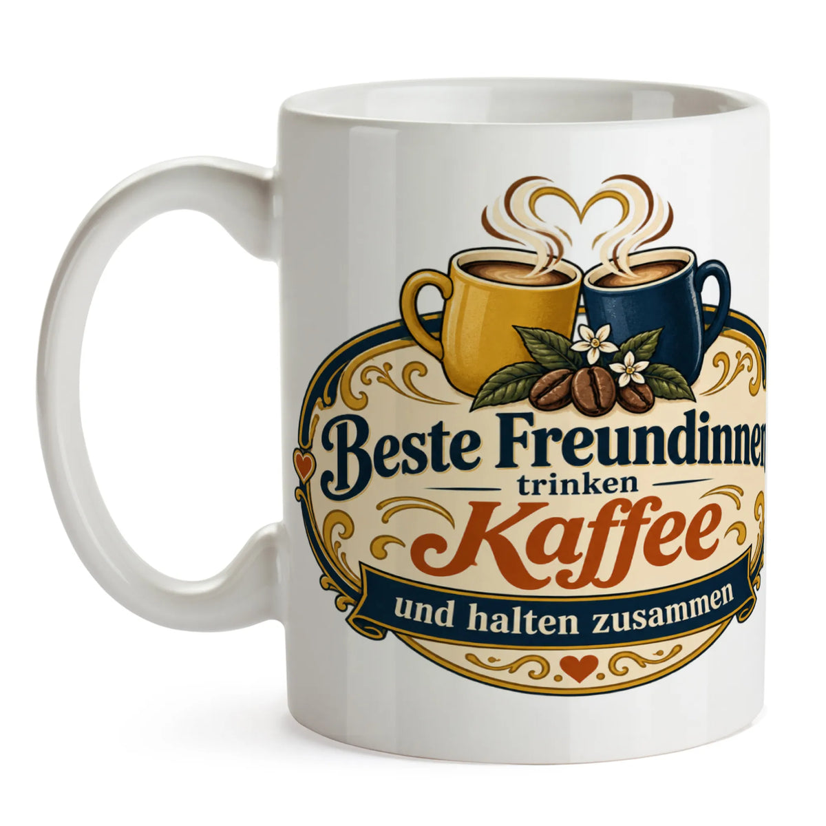 Herzliche Kaffeetasse für die beste Freundin mit Kaffeebohnen|p:2014585|h:fd6dc16cea72e28ca04025ab57a66e8b