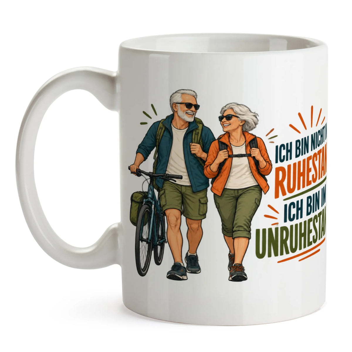 Lustige Tasse für Rentner mit aktivem Paar|p:2014588|h:d34e43240d796c7f68c52268f413e46f