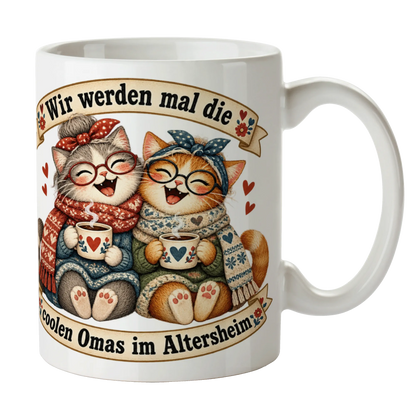 Lustige Kaffeetasse für die beste Freundin mit Katzen|p:2014589|h:685ff0c26c77cdbf2c5df842a4f54112