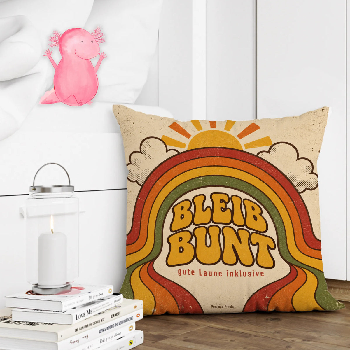 Fröhliches Dekokissen mit Retro-Regenbogen für Kinder|p:2014590|h:3ac5d6c8ef0bd88085a1b5ec24723f38