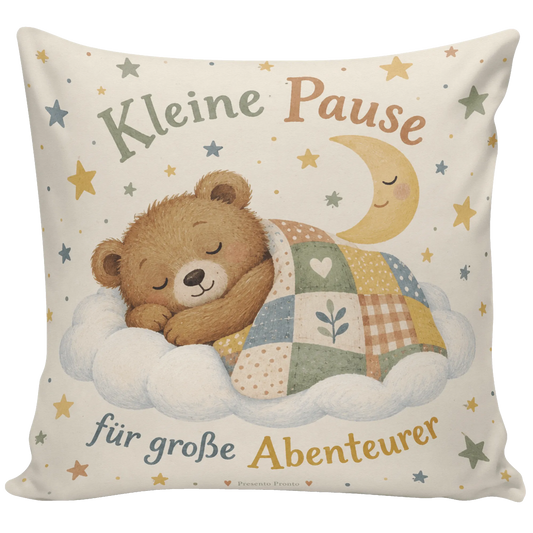 Süßes Kissen für Kinder ab 3 Jahren mit schlafendem Bär|p:2014591|h:48bebcc9229ddd1c3cac5daab7d826fc