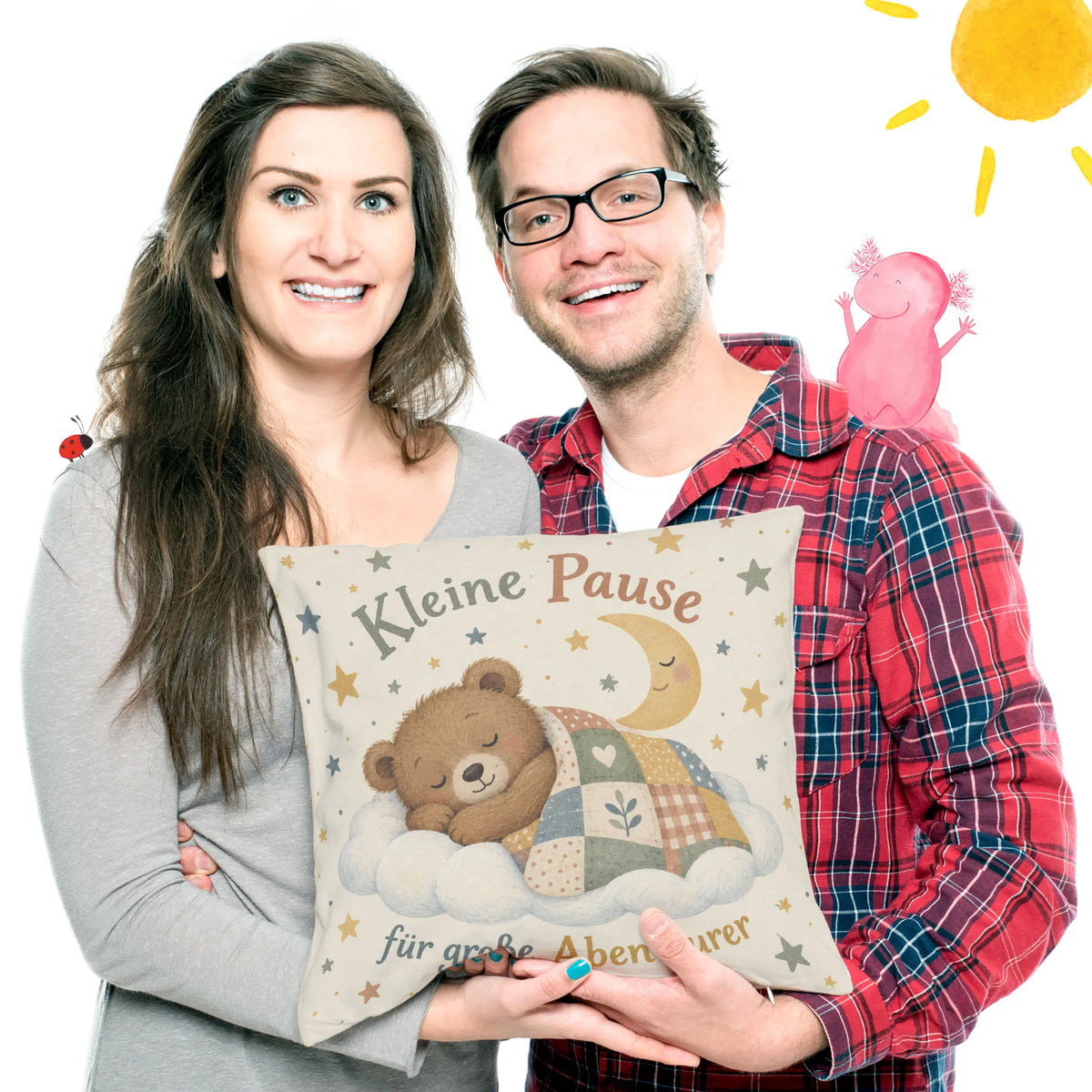 Süßes Kissen für Kinder ab 3 Jahren mit schlafendem Bär|p:2014591|h:4cc78e16a996981e0bfda10c7dcbd7e8