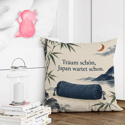 Gemütliches japanisches Kopfkissen für Japanfans mit Bambus und Halbmond|p:2014600|h:0820c8173e4181446fe47d5330faa3c2