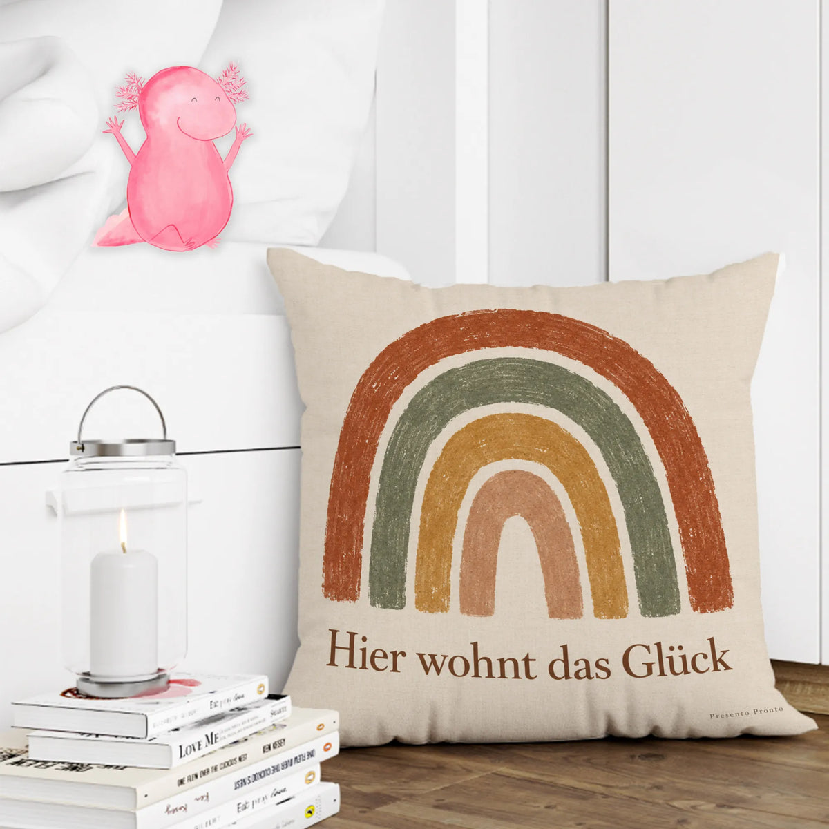 Gemütliches Dekokissen mit Regenbogen fürs neue Zuhause|p:2014601|h:e3aac6afa0656589940d8852fdb58f61