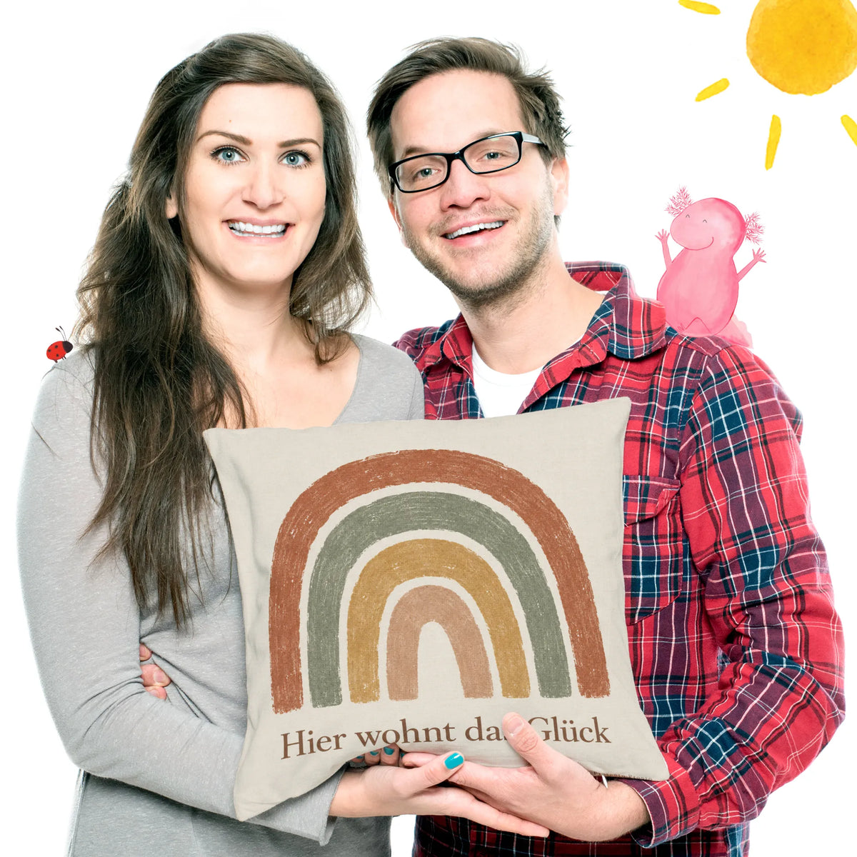 Gemütliches Dekokissen mit Regenbogen fürs neue Zuhause|p:2014601|h:bb69d4a7c44daf4eca200e8cc0f5b857