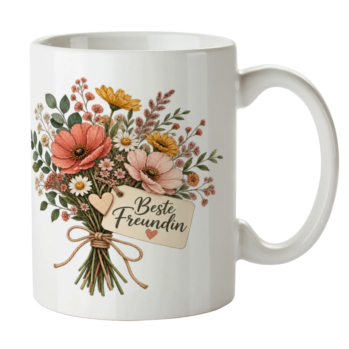 Herzliche Tasse für die beste Freundin mit Wildblumenstrauß|p:2014605|h:16edaaaf6c7b2e64d1c6d3b77051cc07