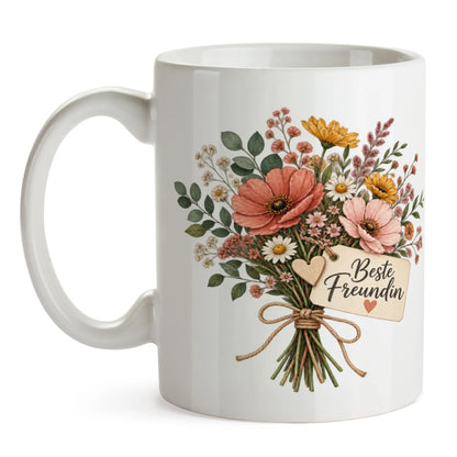 Herzliche Tasse für die beste Freundin mit Wildblumenstrauß|p:2014605|h:cbb362cc03b40ea78de8f8faf0d16fd5