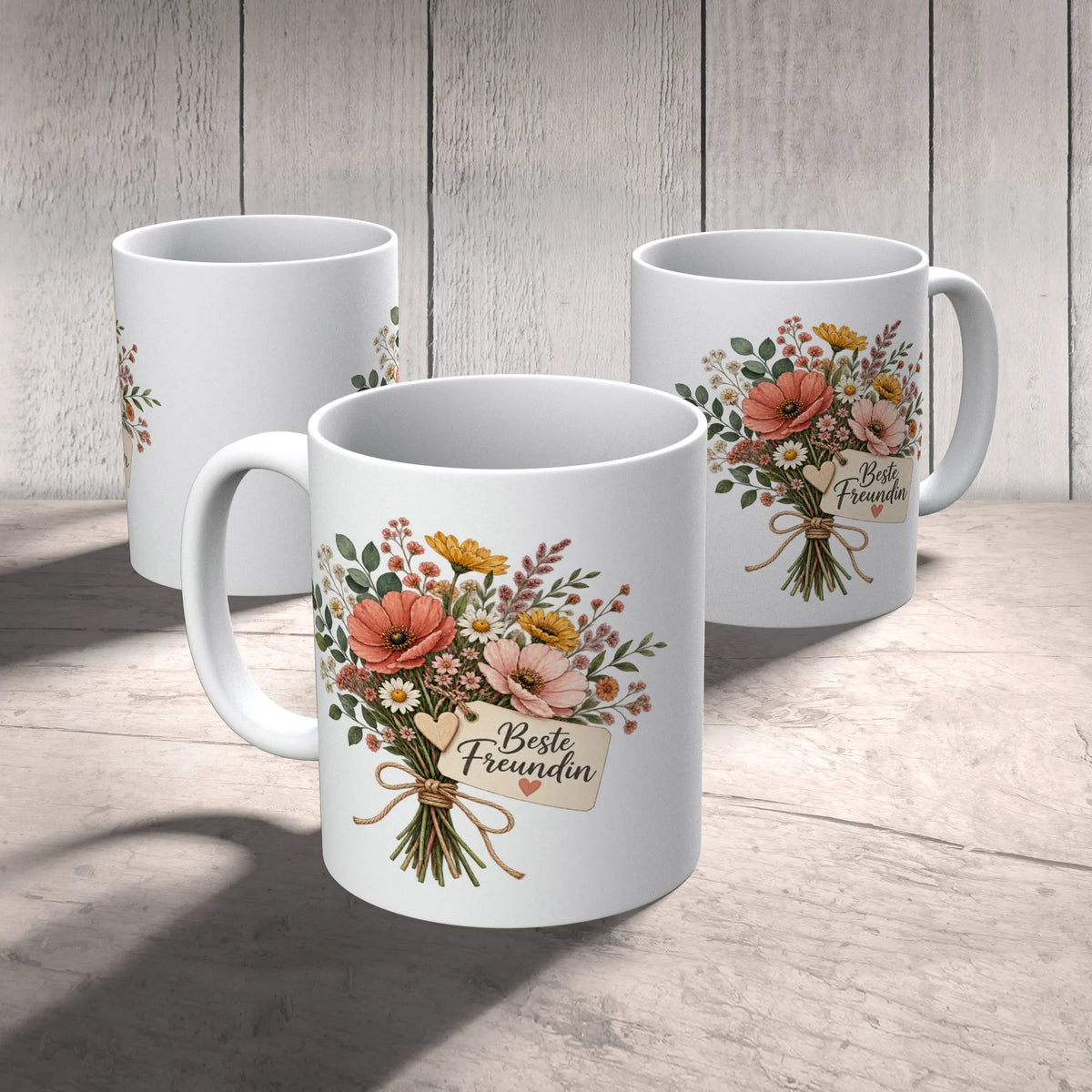 Herzliche Tasse für die beste Freundin mit Wildblumenstrauß|p:2014605|h:e62ecbc3b4a6513955f7ec6340d08df2